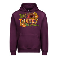 Mauve Wine Talk turkey to me Thanksgiving p Urban Hoodie - NancyCooperArtShop