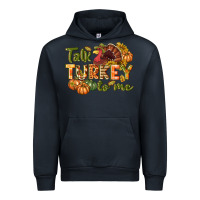 Navy Talk turkey to me Thanksgiving p Urban Hoodie - NancyCooperArtShop