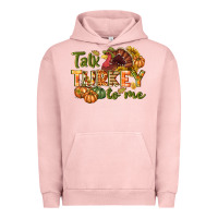 Pigment Salmon Talk turkey to me Thanksgiving p Urban Hoodie - NancyCooperArtShop