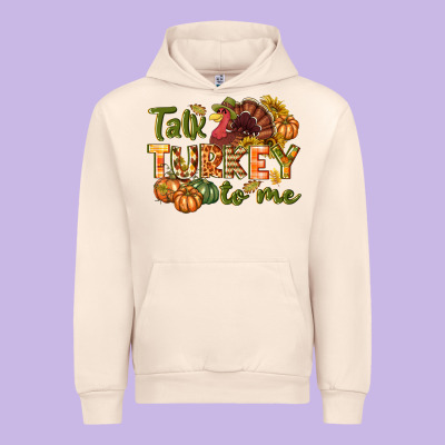 Talk Turkey To Me Thanksgiving P Urban Hoodie Designed By Nancycooperartshop