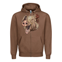 Chestnut american yorkshire pig face Zipper Hoodie - LillyAllenDesigns