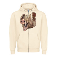 Sandshell american yorkshire pig face Zipper Hoodie - LillyAllenDesigns