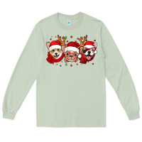 Matcha christmas dogs corgi chihuahua frenchie Long Sleeve Tee - Jasminsmagicworld