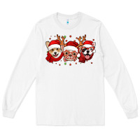 White christmas dogs corgi chihuahua frenchie Long Sleeve Tee - Jasminsmagicworld
