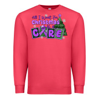 Cardinal all i want for christmas is a cure pancreatic canc Premium Sweatshirt - MaliasSmallBusiness