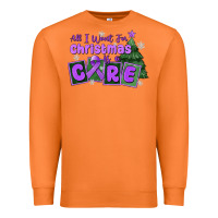 Carrot all i want for christmas is a cure pancreatic canc Premium Sweatshirt - MaliasSmallBusiness