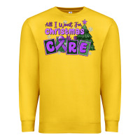 Lemon all i want for christmas is a cure pancreatic canc Premium Sweatshirt - MaliasSmallBusiness