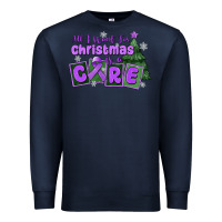 Navy all i want for christmas is a cure pancreatic canc Premium Sweatshirt - MaliasSmallBusiness