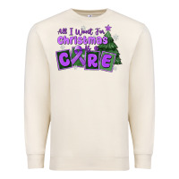 Sandshell all i want for christmas is a cure pancreatic canc Premium Sweatshirt - MaliasSmallBusiness