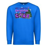 True Royal all i want for christmas is a cure pancreatic canc Premium Sweatshirt - MaliasSmallBusiness