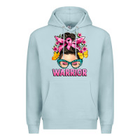 Blue Mist cancer warrior messy bun Premium Hoodie - BarkalooDesign