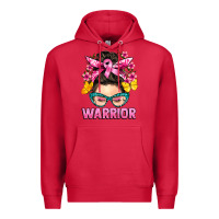 Cardinal cancer warrior messy bun Premium Hoodie - BarkalooDesign