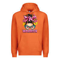 Carrot cancer warrior messy bun Premium Hoodie - BarkalooDesign