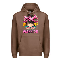 Chestnut cancer warrior messy bun Premium Hoodie - BarkalooDesign