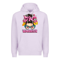 Lilac cancer warrior messy bun Premium Hoodie - BarkalooDesign