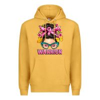Mustard cancer warrior messy bun Premium Hoodie - BarkalooDesign