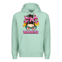 Seafoam cancer warrior messy bun Premium Hoodie - BarkalooDesign