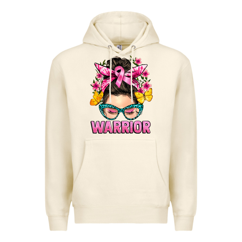 Cancer Warrior Messy Bun Premium Hoodie by BarkalooDesign | Teevron