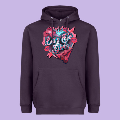 Lets Go Girls Pink Heavyweight Hoodie Designed By Nancycooperartshop