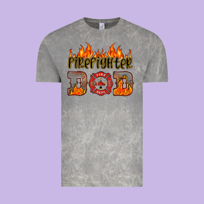 Firefighter Dad Vintage Tee Designed By Hra Design Shop