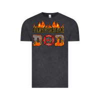 Vintage Black firefighter dad Vintage Tee - HRA Design Shop