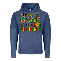 Vintage Denim I paused my game to celebrate Juneteenth Vintage Hoodie - Zillion Design Studio