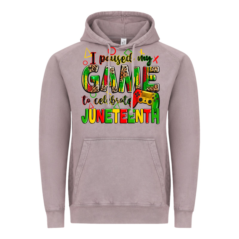 I Paused My Game To Celebrate Juneteenth Vintage Hoodie by Zillion Design Studio | Teevron