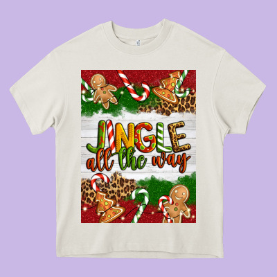 Christmas Jingle All The Way Heavy Core Tee Designed By Artiststas