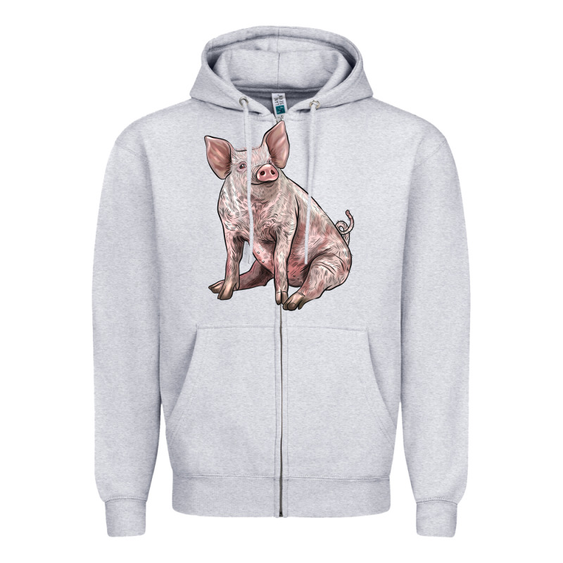 American Yorkshire Pig Zipper Hoodie by LillyAllenDesigns | Teevron