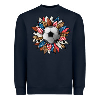 Navy football sunflower Heavyweight Sweatshirt - HRA Design Shop