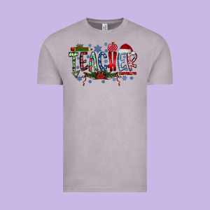 Teacher Christmas Vintage Tee Designed By Racoondesign