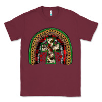 Burgundy cross rainbow Classic Tee - JahusDesignShop