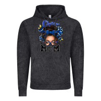Vintage Black cheer mom messy bun Vintage Hoodie - texasbilliewilder