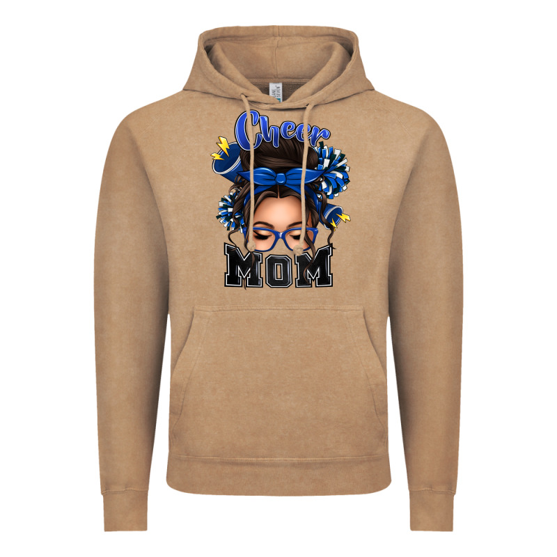 Cheer Mom Messy Bun Vintage Hoodie by texasbilliewilder | Teevron