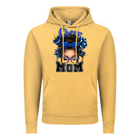 Vintage Mustard cheer mom messy bun Vintage Hoodie - texasbilliewilder