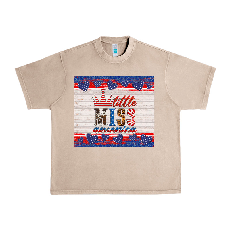 4th Of July Little Miss America Urban Heavy Tee by HRA Design Shop | Teevron
