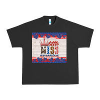 Pigment Black 4th of july little miss America Urban Heavy Tee - HRA Design Shop