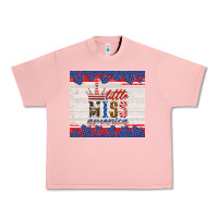 Salmon 4th of july little miss America Urban Heavy Tee - HRA Design Shop