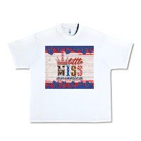 White 4th of july little miss America Urban Heavy Tee - HRA Design Shop