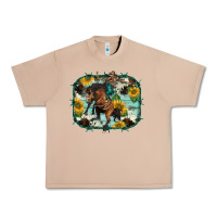 Burro western rodeo horse cowhide sunflowers Urban Heavy Tee - BarkalooDesign