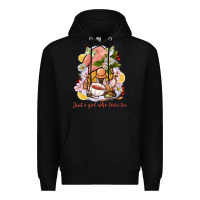 Black just a girl who loves tea gnome Premium Hoodie - BarkalooDesign