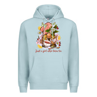 Blue Mist just a girl who loves tea gnome Premium Hoodie - BarkalooDesign