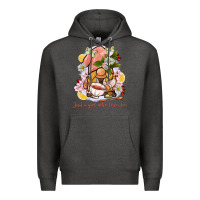 Charcoal Heather just a girl who loves tea gnome Premium Hoodie - BarkalooDesign