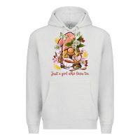 Dove Grey just a girl who loves tea gnome Premium Hoodie - BarkalooDesign