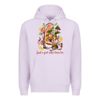 Lilac just a girl who loves tea gnome Premium Hoodie - BarkalooDesign