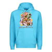 Ocean Blue just a girl who loves tea gnome Premium Hoodie - BarkalooDesign