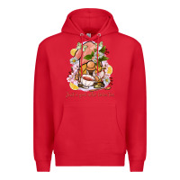 Red just a girl who loves tea gnome Premium Hoodie - BarkalooDesign