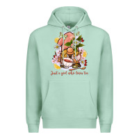 Seafoam just a girl who loves tea gnome Premium Hoodie - BarkalooDesign