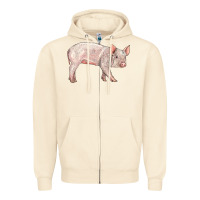 Sandshell american yorkshire pig  baby Zipper Hoodie - LillyAllenDesigns