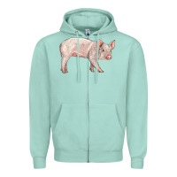American Yorkshire Pig  Baby Zipper Hoodie | Teevron
